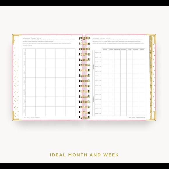 Day Designer 2024 Mini Daily Planner: Peony Bookcloth with Emily Ley extras* - Picture 5 of 12